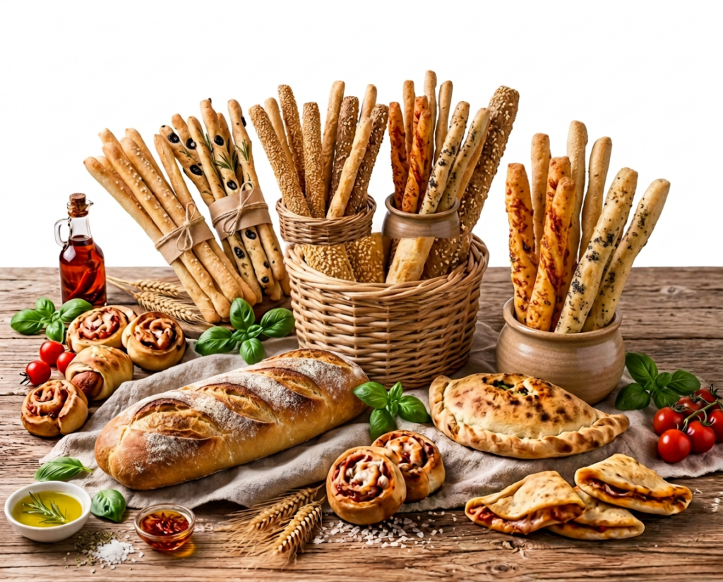 Bild von verschiedenen brotstangen aus dem Sortiment